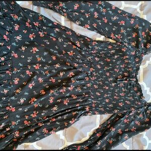 Black sundress with roses